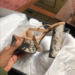 Fashion Nova snake skin heels
